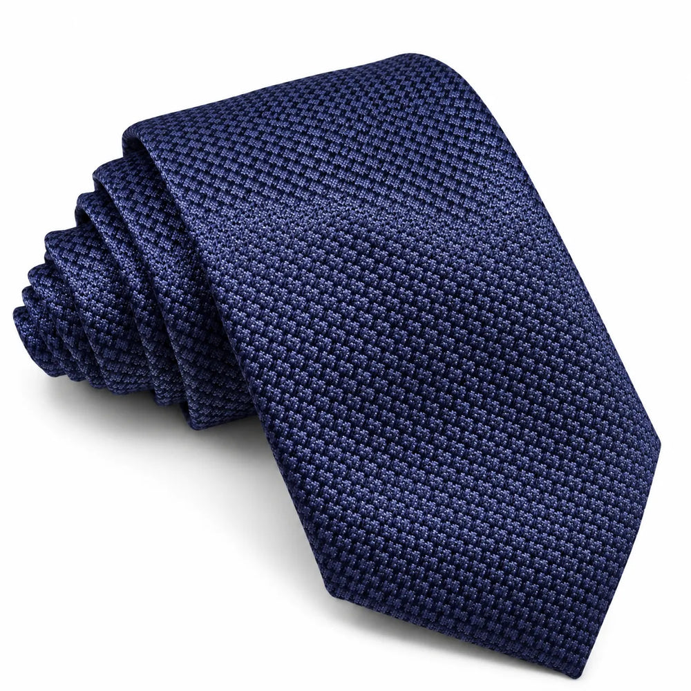 Navy Silk Textured Weave Necktie | Sailor Australia