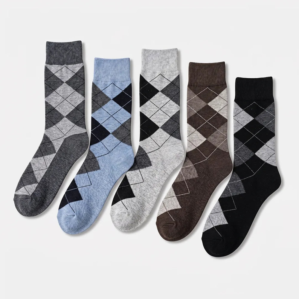 Men's Argyle Socks 5-Pack | Formal & Daily Wear