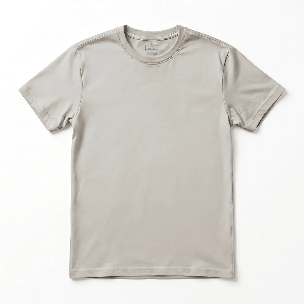 Men's Grey Crew Neck T-Shirt | 100% Australian Combed Cotton
