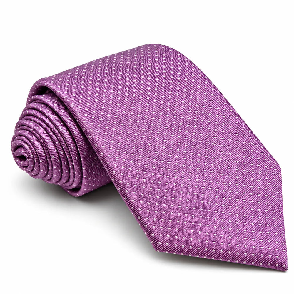 Lilac Silk Pin Dot Necktie | Sailor Australia