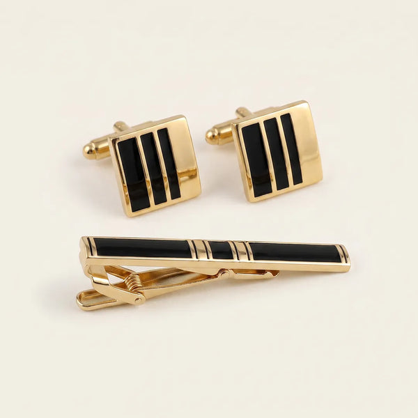 Cufflink & Tie Clip Set - 4