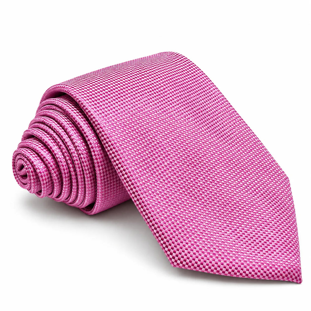 Rose Pink Micro Grid Necktie | Sailor Australia