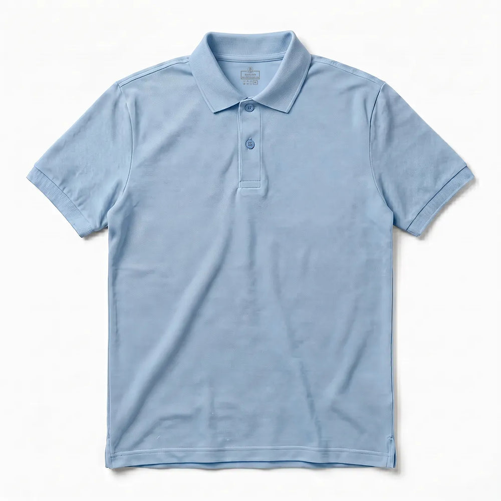 Men's Powder Blue Polo Shirt | 220 GSM Cotton Spandex