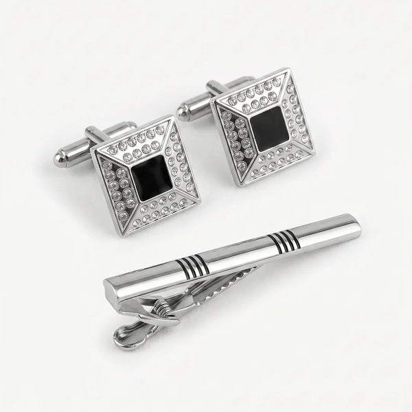 Cufflink & Tie Clip Set - 16