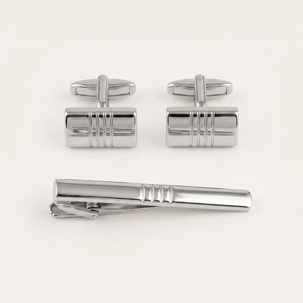 Cufflink & Tie Clip Set - 43