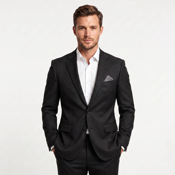 Men's Black 2-Piece Suit Set | David Blazer & Jessie Trousers
