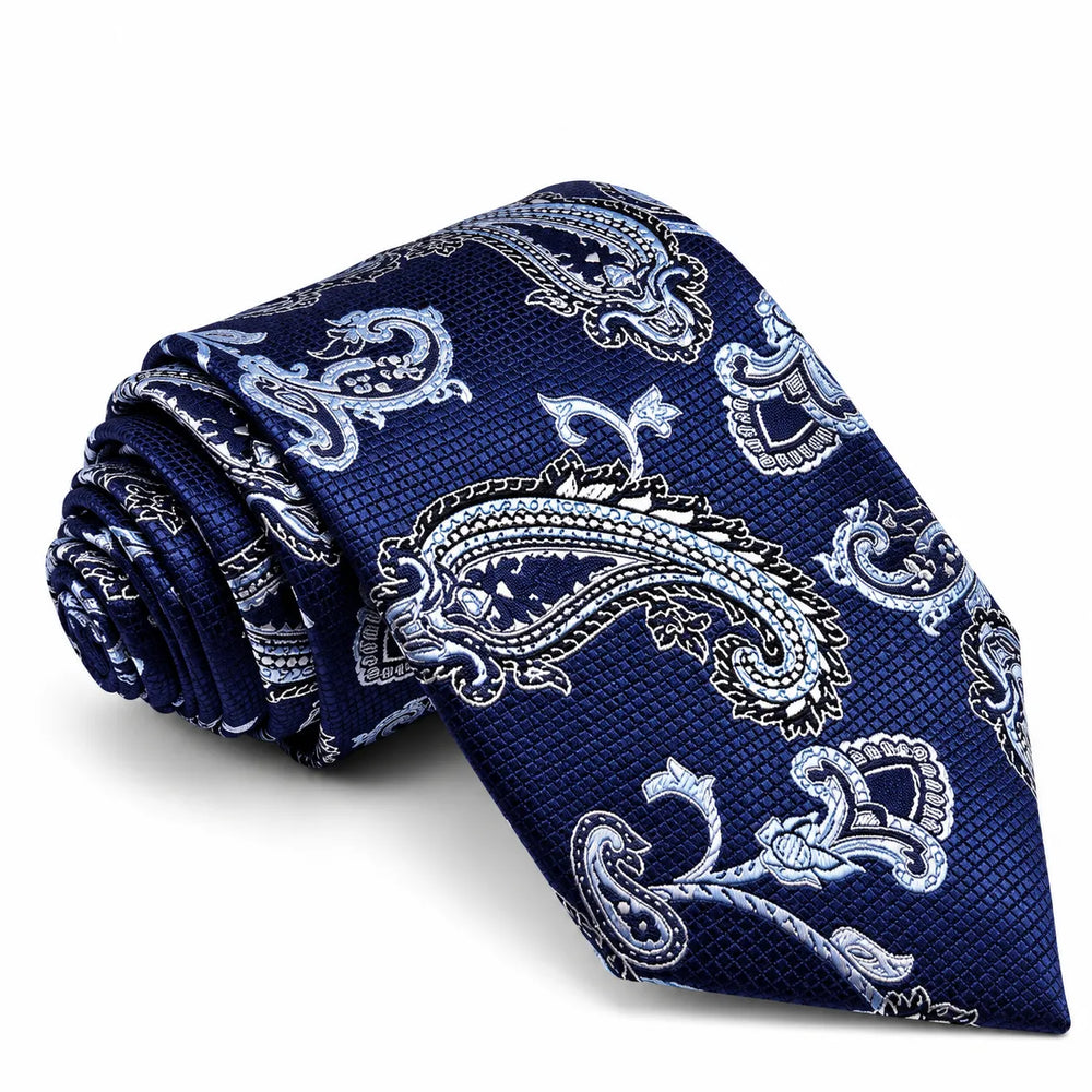 Navy Baroque Paisley Necktie | Sailor Australia