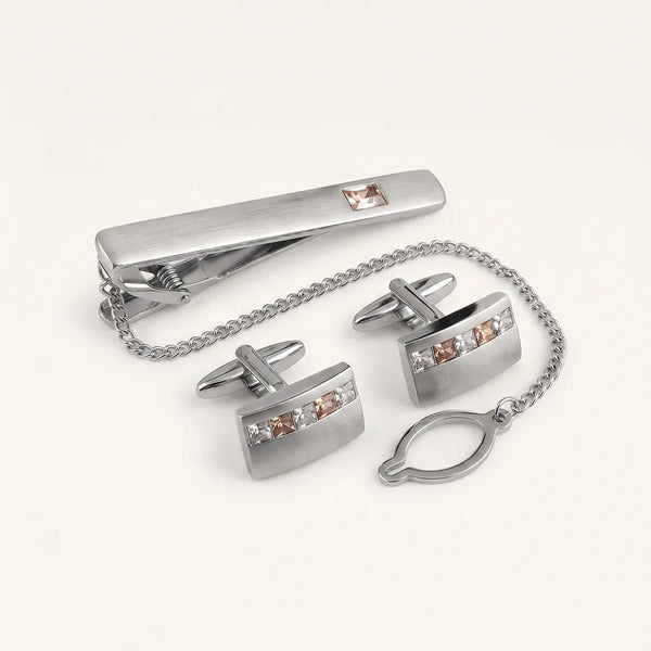 Cufflink & Tie Clip Set - 18