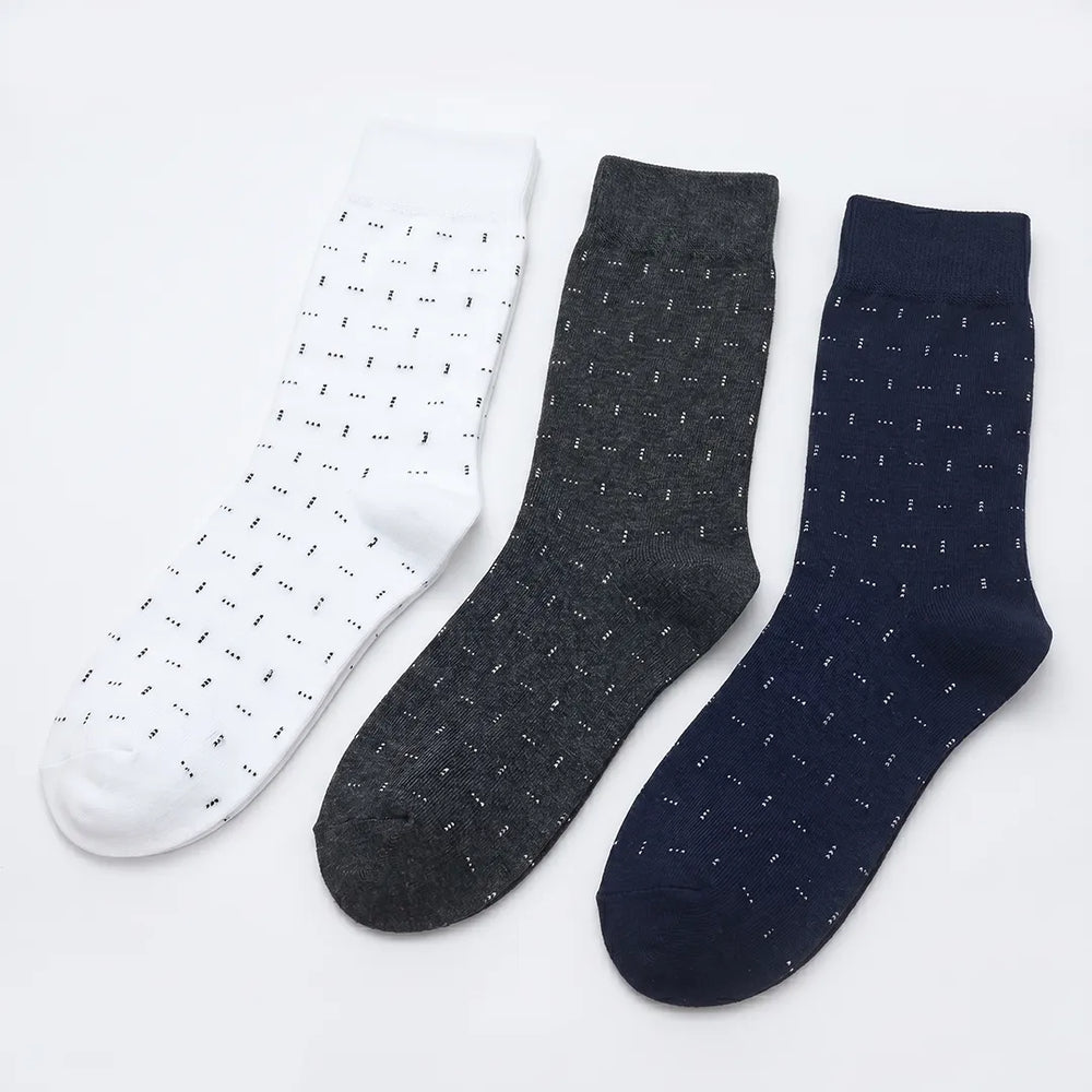 Men's Dotted Dash Socks 3-Pack | Formal & Daily Wear