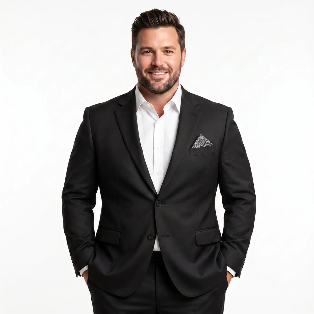 Oversized Men's Black 2-Piece Suit Set | David Blazer & Jessie Trousers