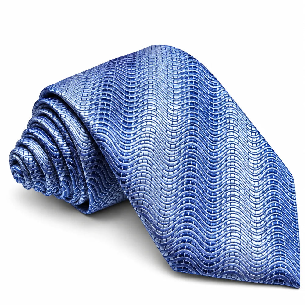 Light Blue Ripple Wave Necktie | Sailor Australia
