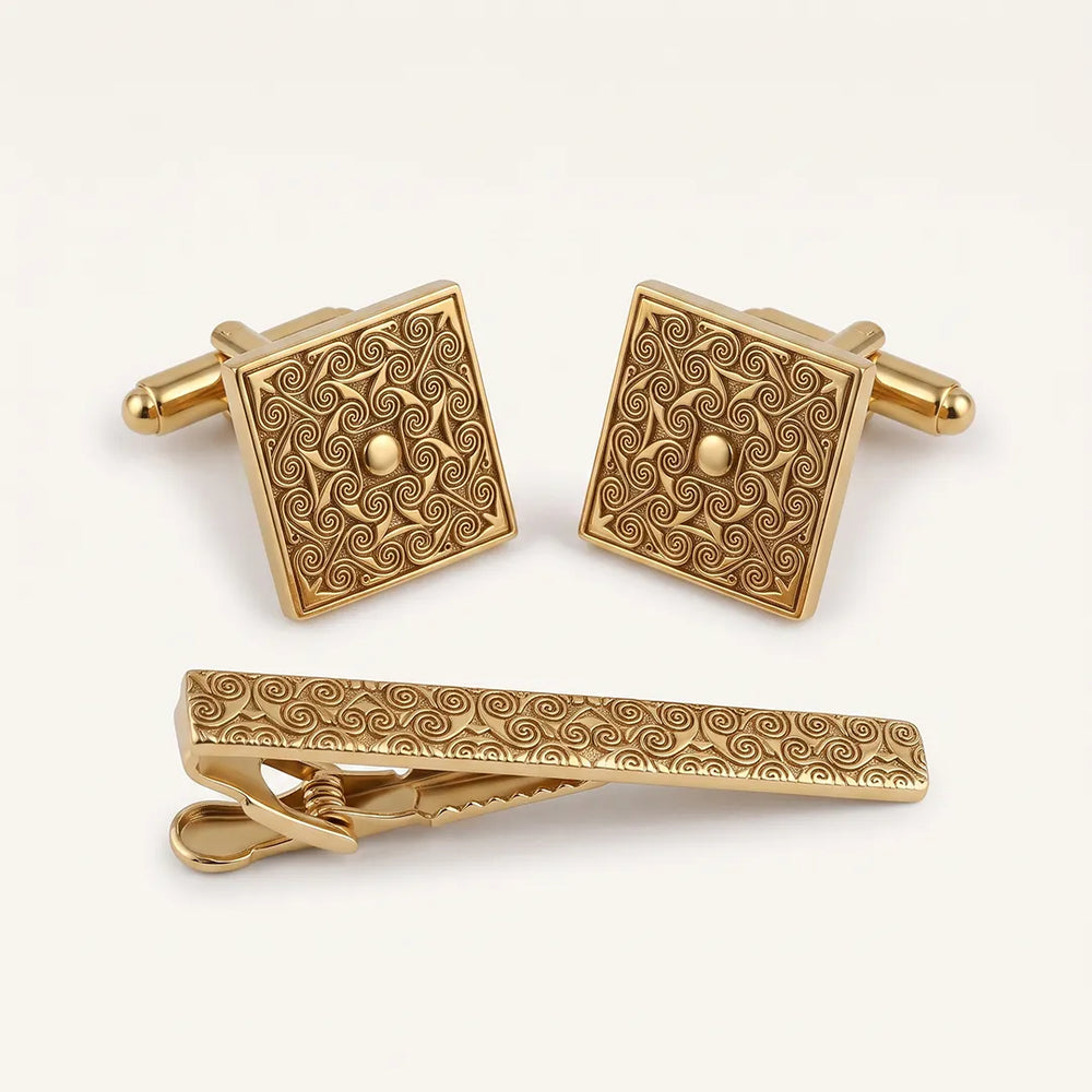 Cufflink & Tie Clip Set - 42