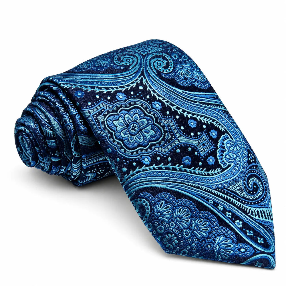 Teal Paisley Necktie | Sailor Australia
