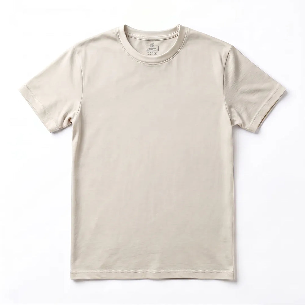 Men's Bone Crew Neck T-Shirt | Premium Cotton