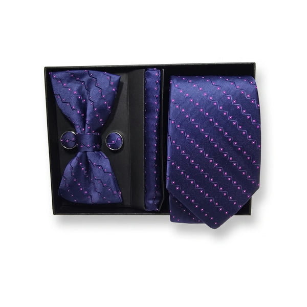 Navy Dot Tie Set | Wedding & Formal Accessory Set