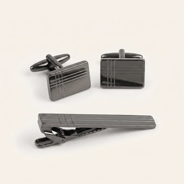 Cufflink & Tie Clip Set - 44