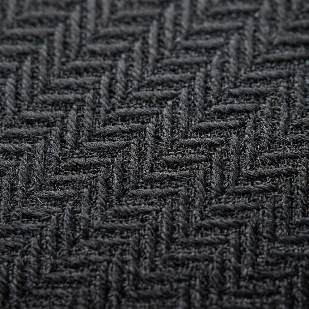Black Herringbone Tie Set | Wedding & Formal Accessory Set