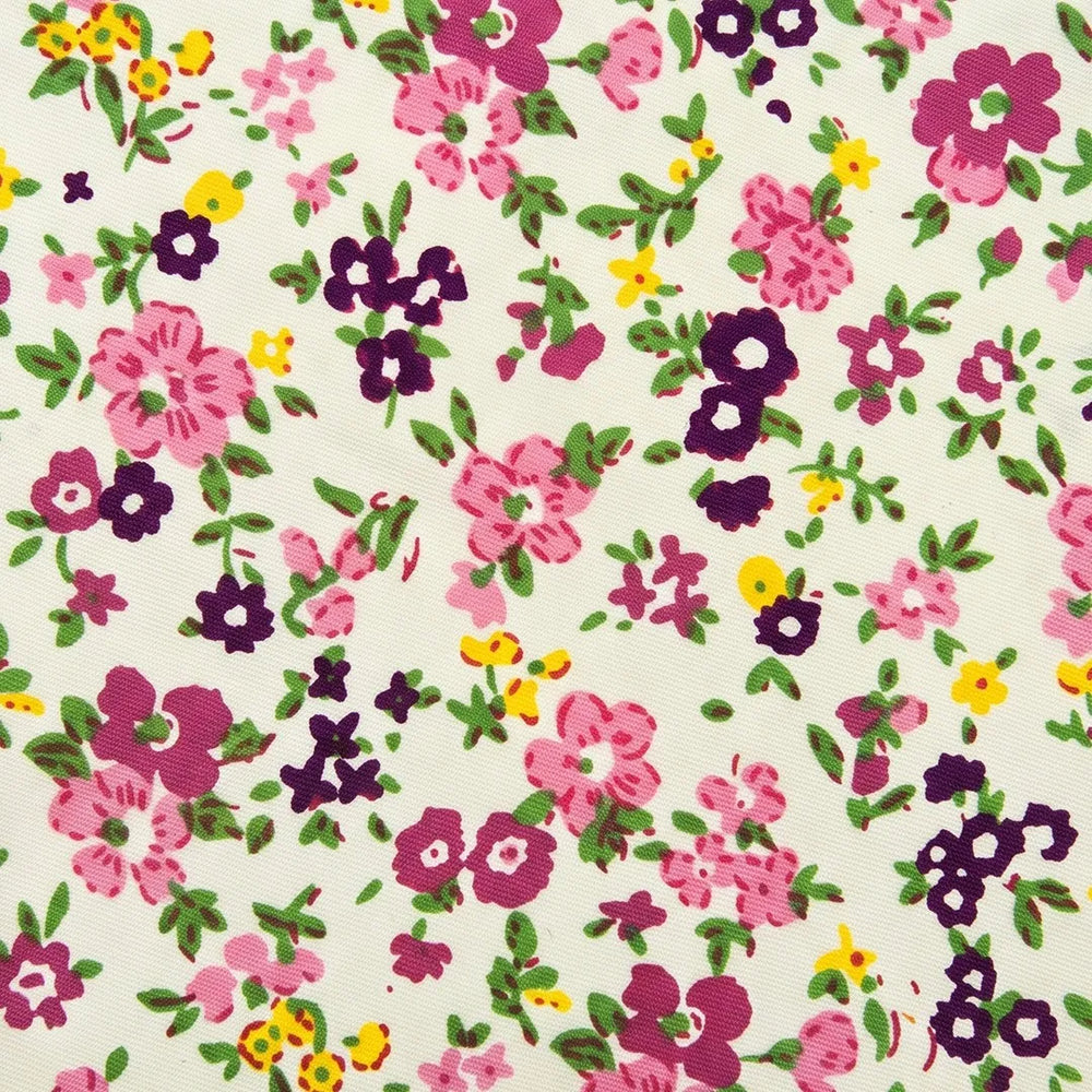 Berry Pink & Plum Ditsy Floral Cotton Slim Necktie | Sailor Australia