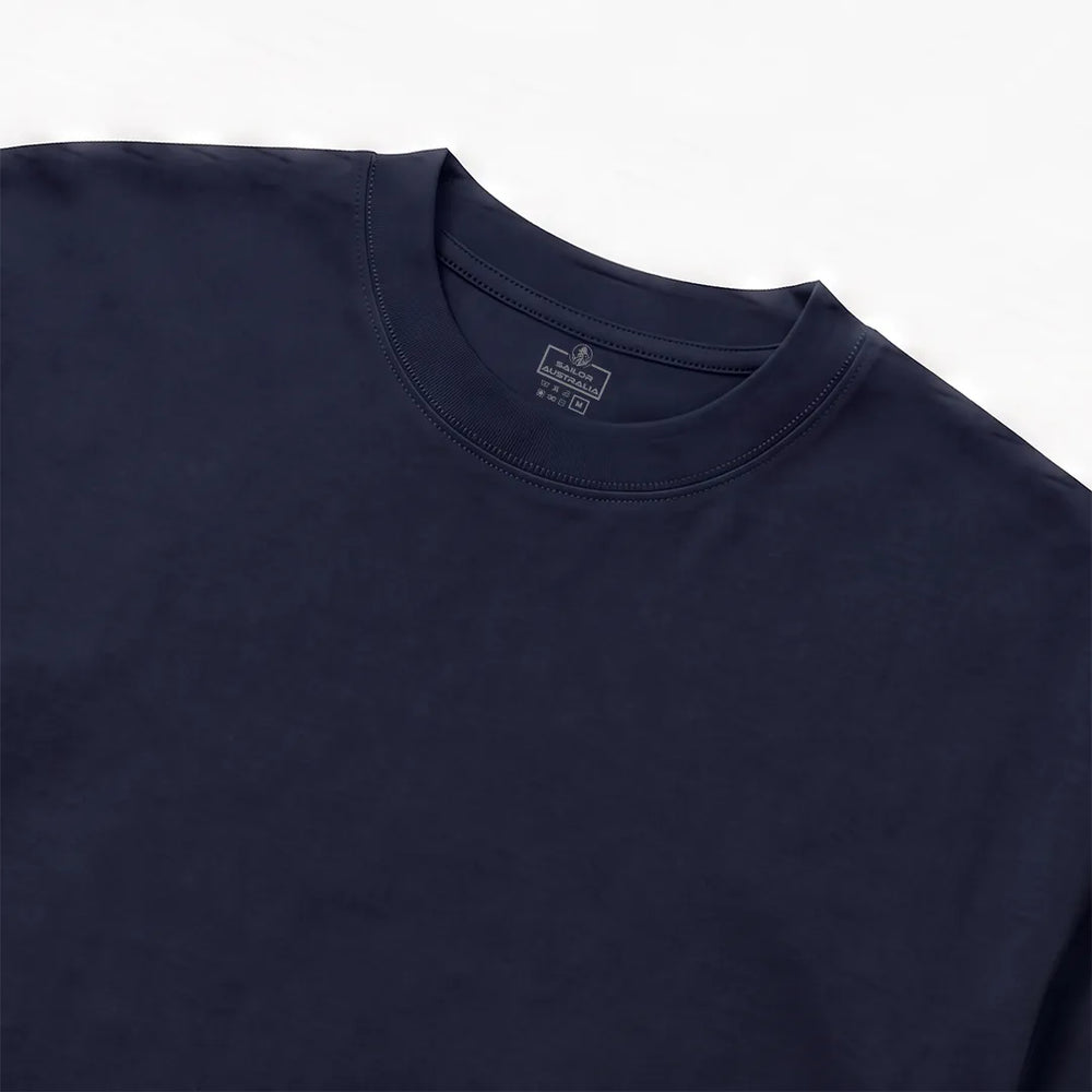 Men's Dark Navy Heavyweight Drop Shoulder T-Shirt | 285 GSM