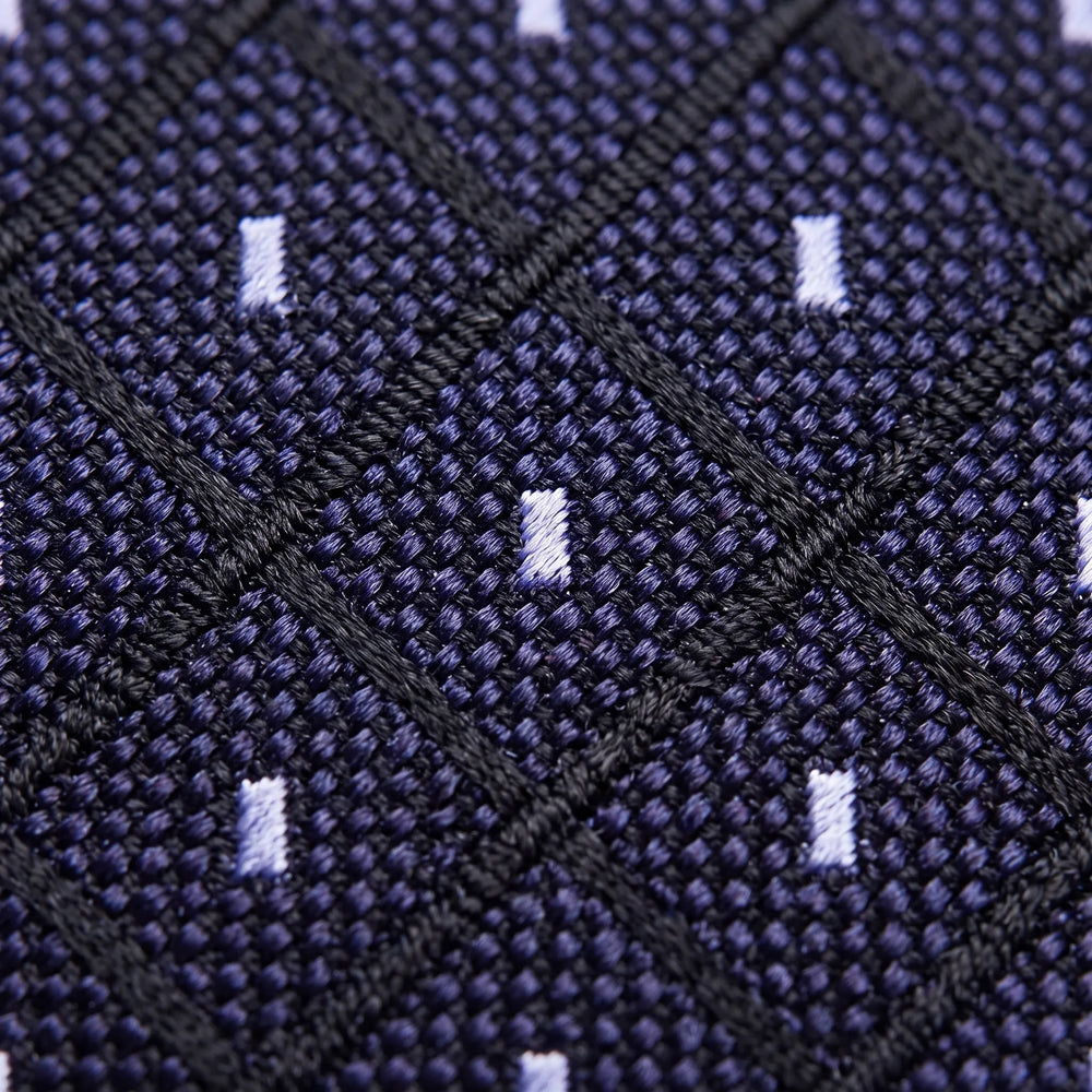 Navy Diamond Dotted Tie Set | Wedding & Formal Accessory Set
