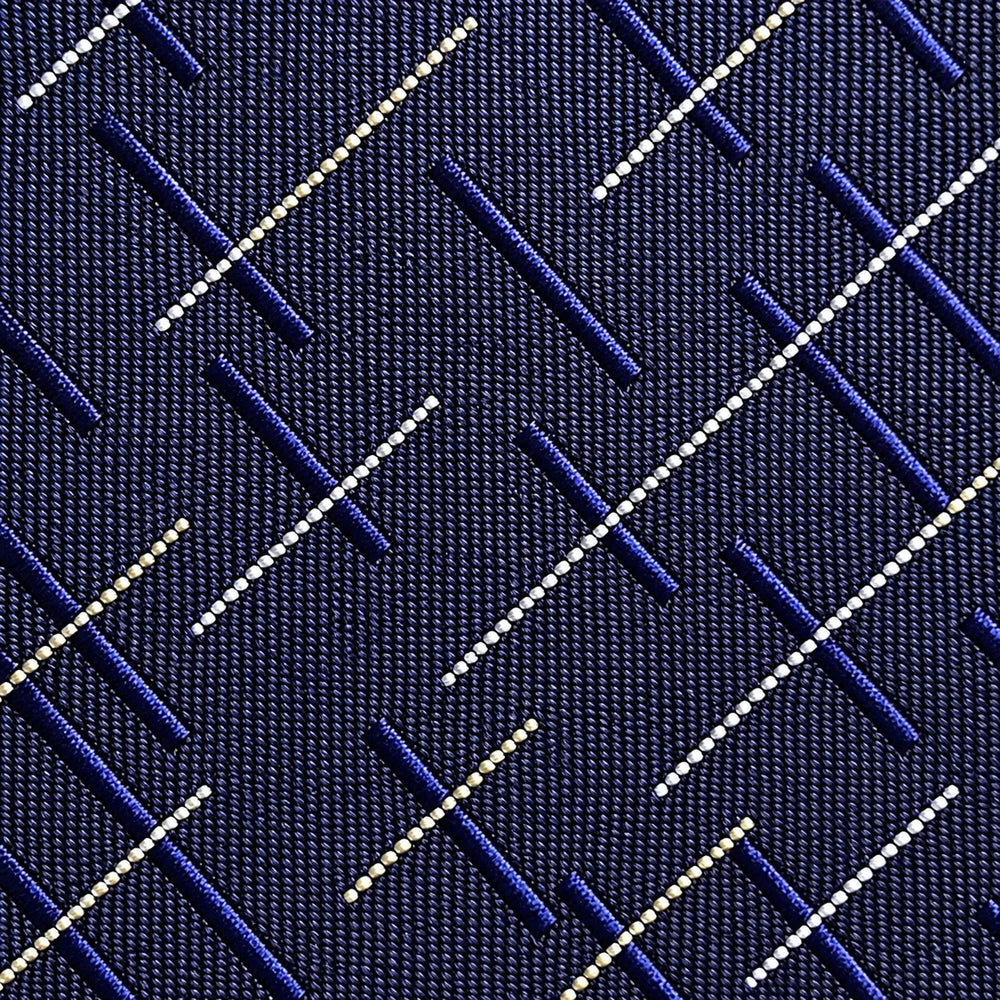 Navy Geometric Crosshatch Necktie | Sailor Australia