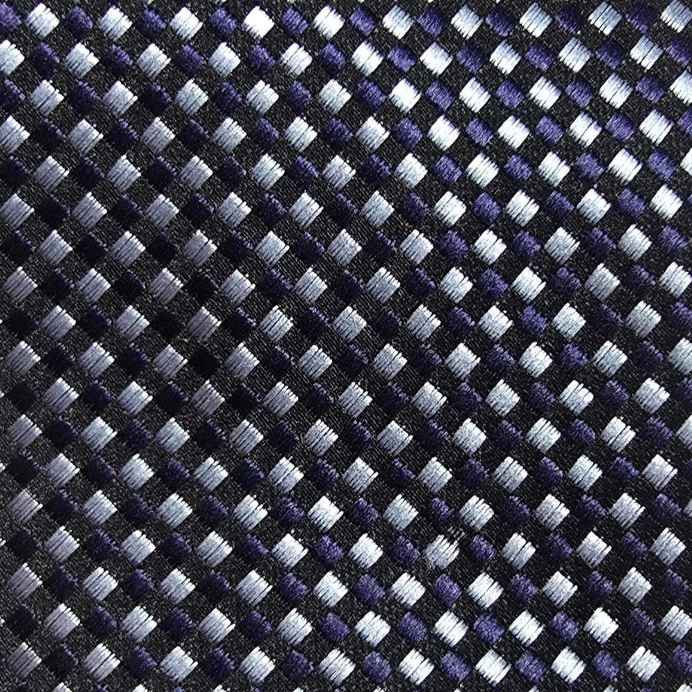 Navy & Slate Blue Micro Check Necktie | Sailor Australia
