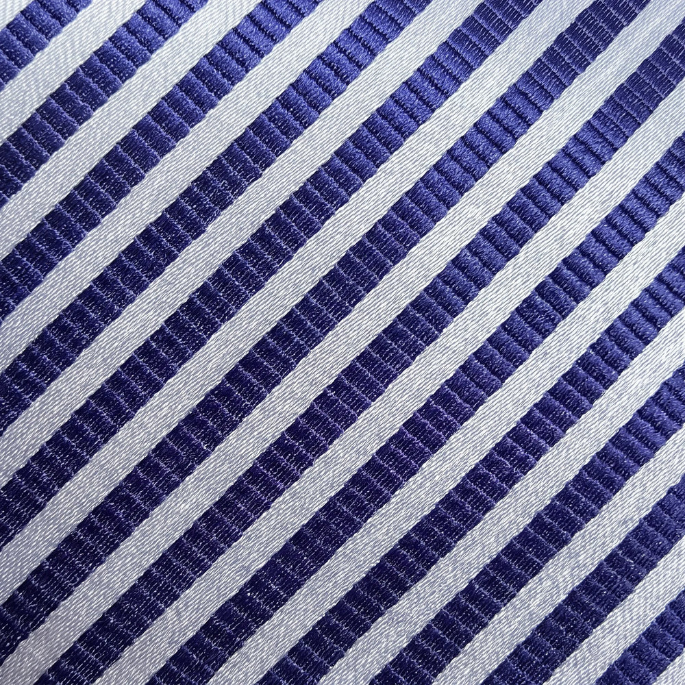 Blue Striped Tie Set | Wedding & Formal Accessory Set