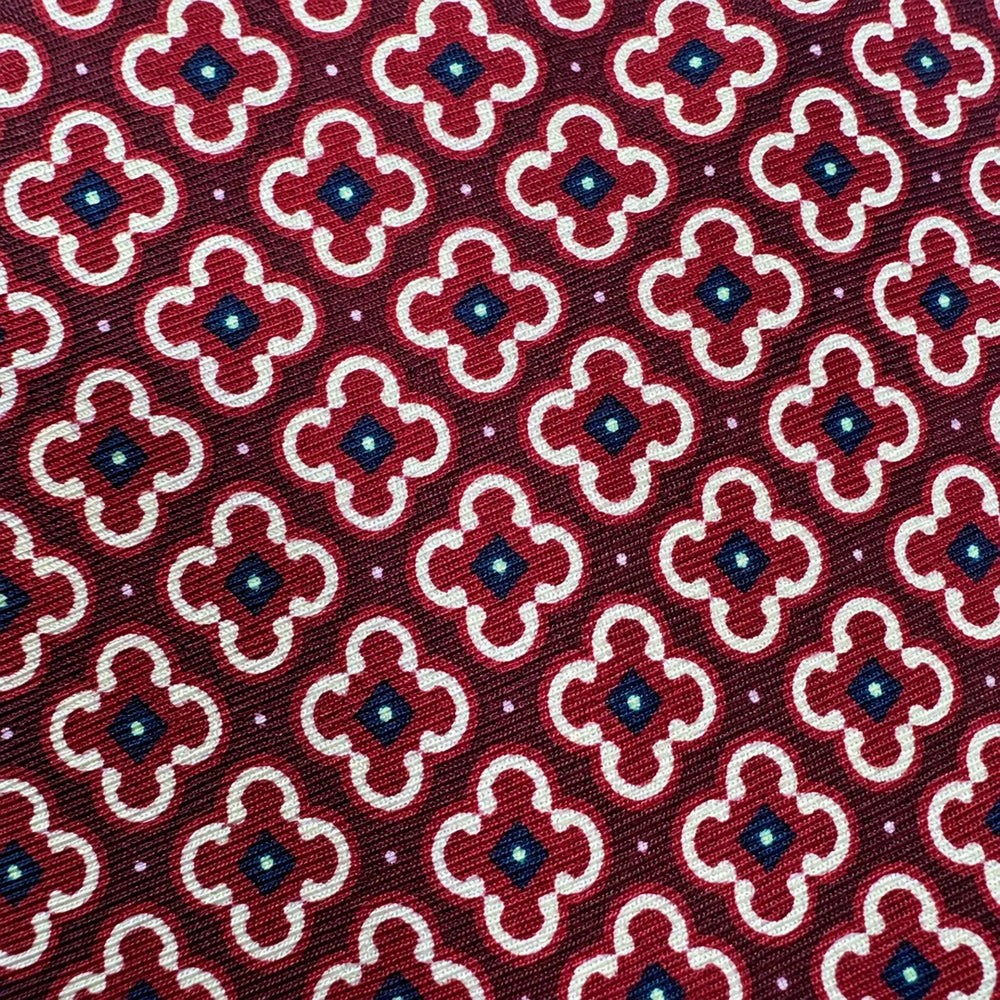 Burgundy Quatrefoil Necktie | Sailor Australia