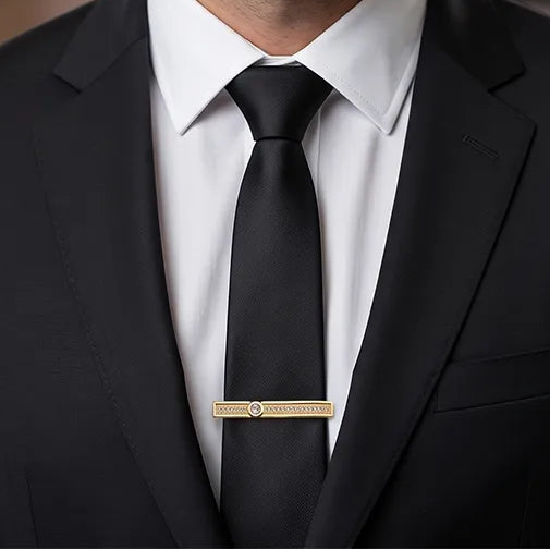 Men's Gold Pavé Crystal Tie Clip | Sailor Australia