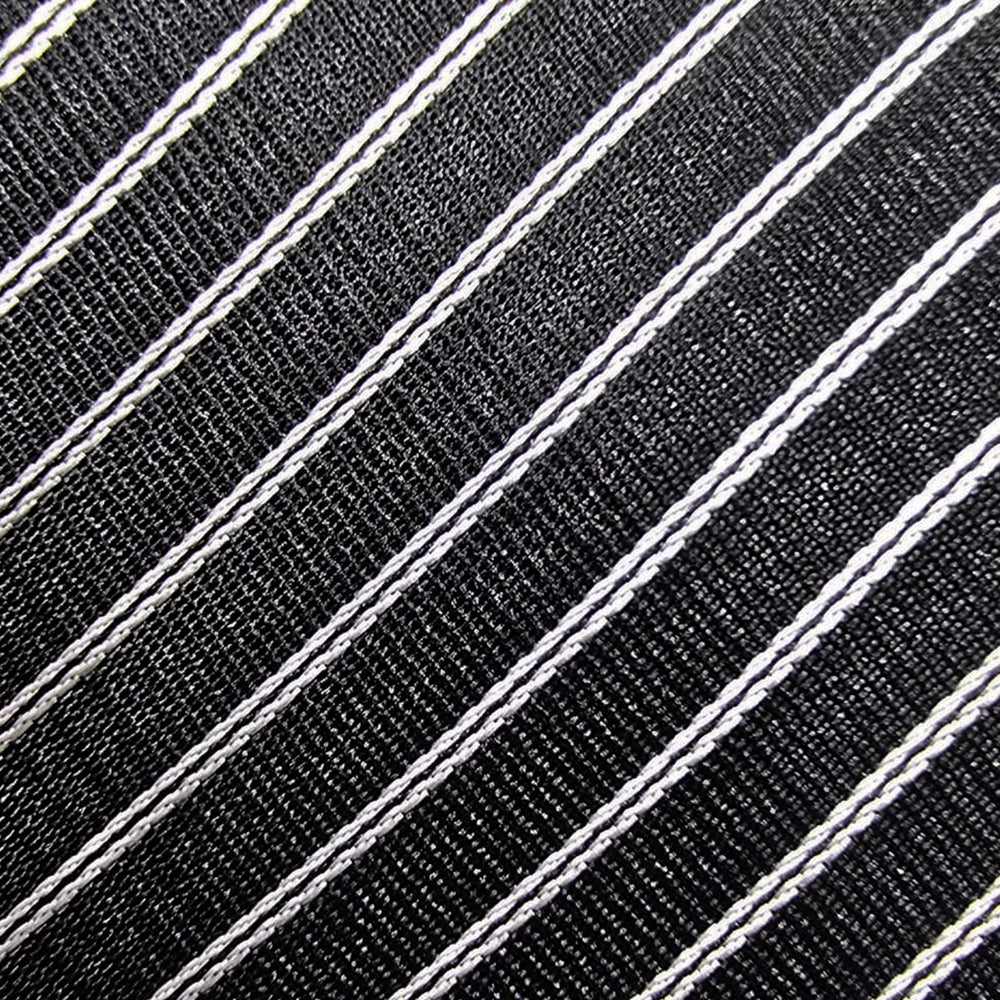 Black & White Stripe Tie Set | Wedding & Formal Accessory Set