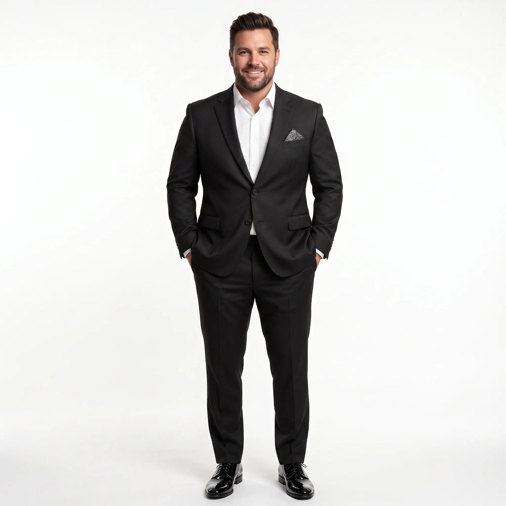 Oversized Men's Black 2-Piece Suit Set | David Blazer & Jessie Trousers