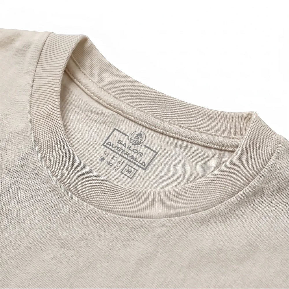 Men's Bone Crew Neck T-Shirt | Premium Cotton