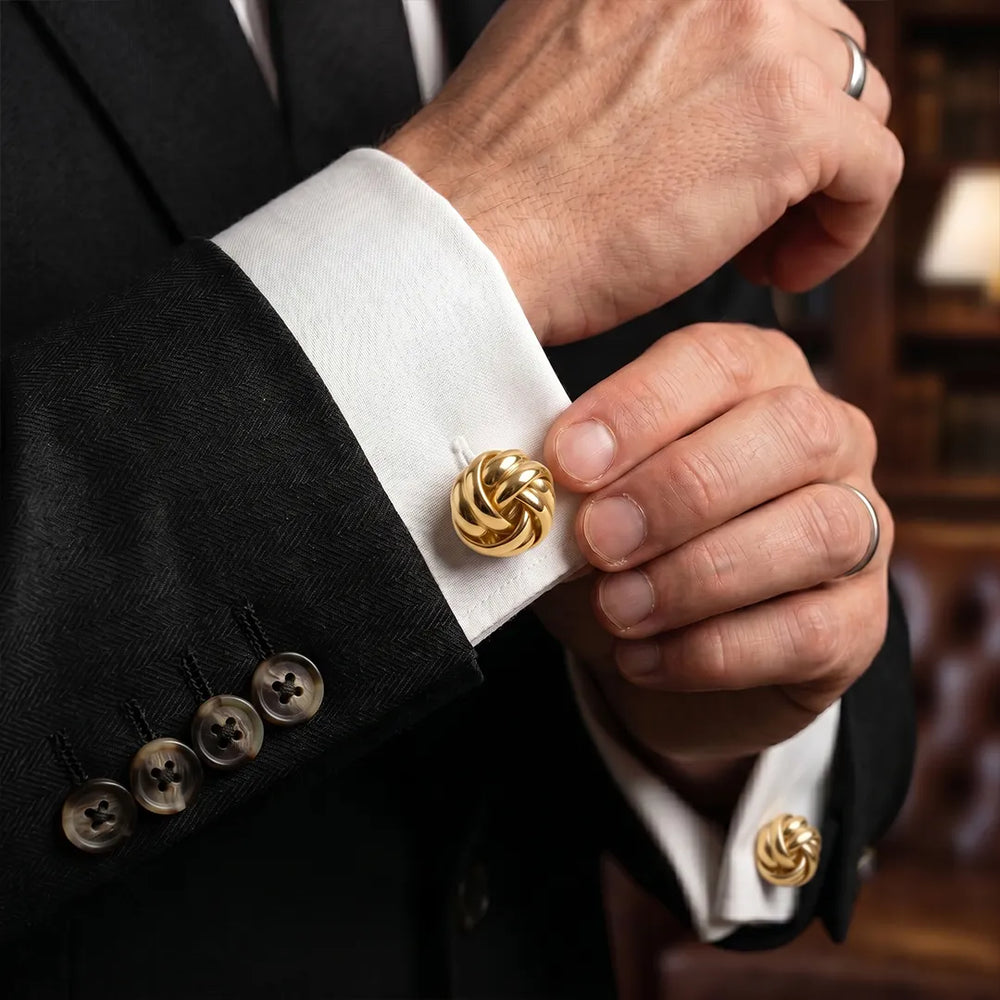 Gold Classic Woven Knot Cufflinks | Sailor Australia