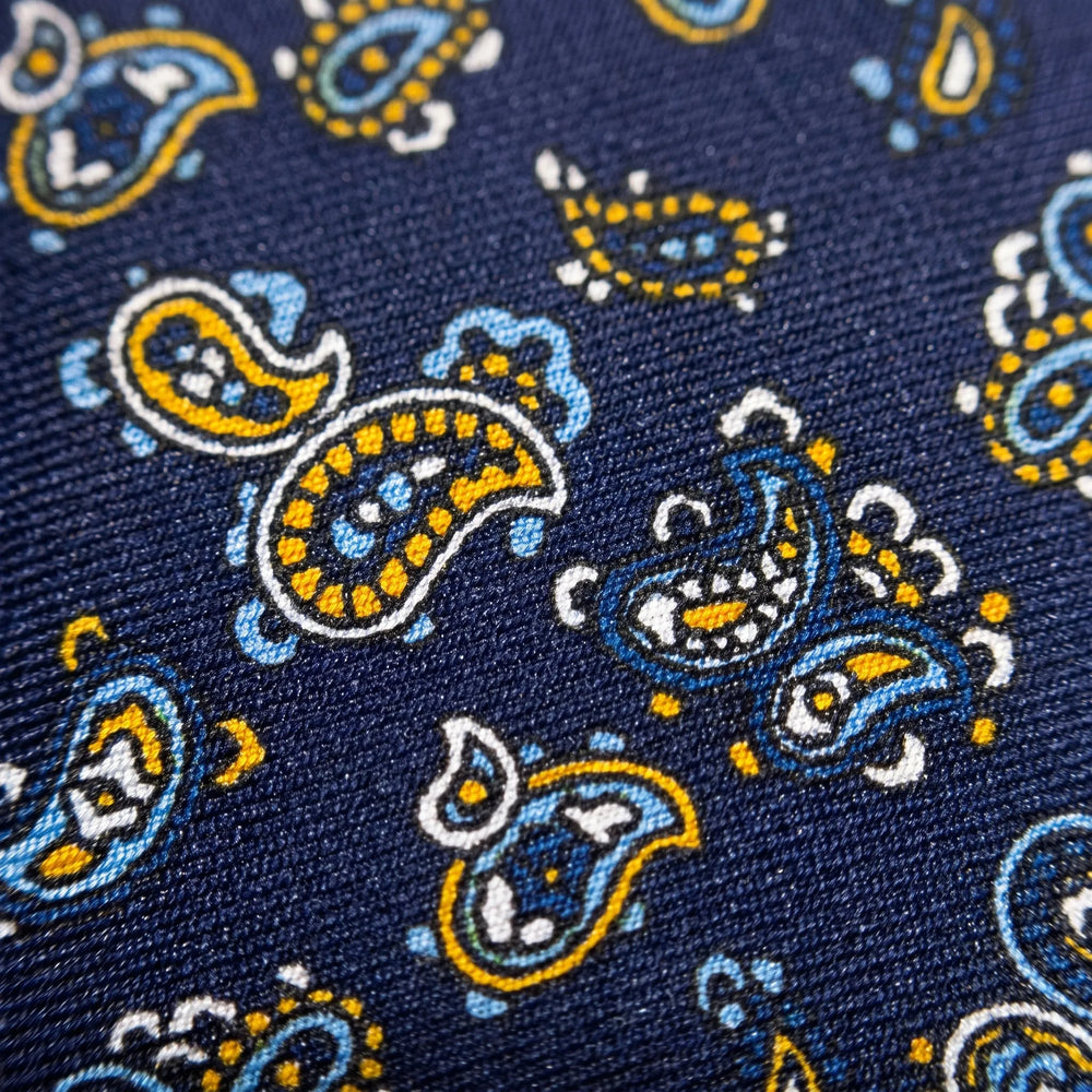 Navy Paisley Floral Necktie | Sailor Australia
