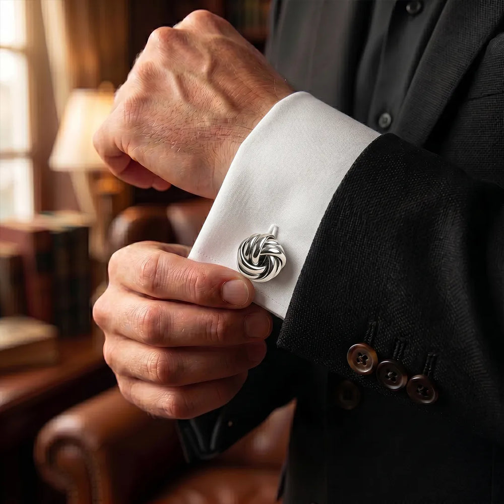 Silver Multi-Strand Wire Knot Cufflinks | Sailor Australia