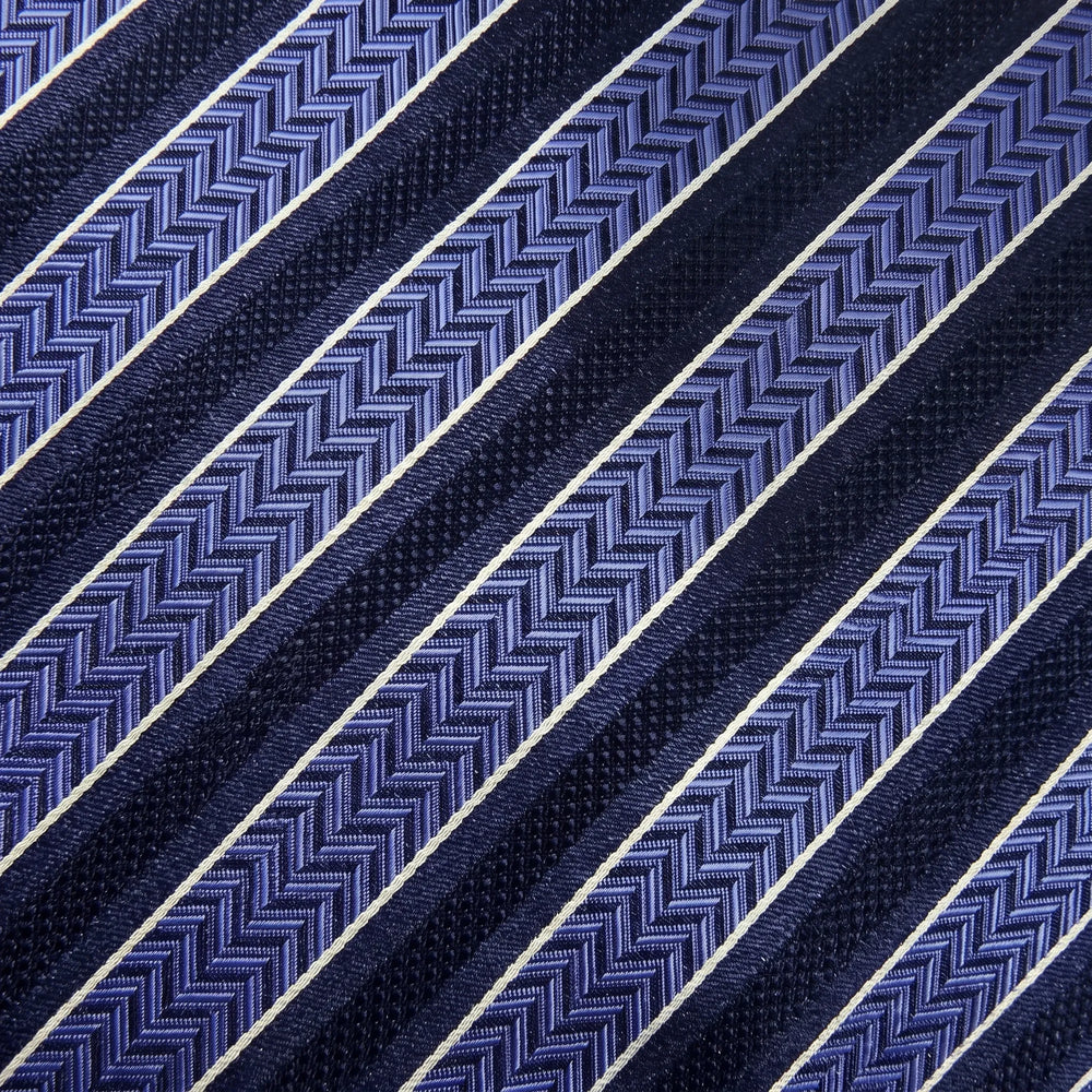 Navy Herringbone Stripe Necktie | Sailor Australia