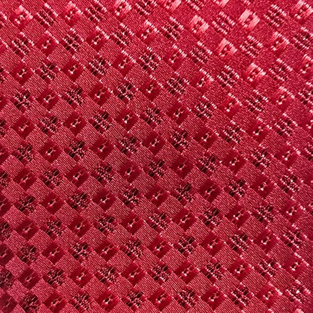 Crimson Micro Geometric Necktie | Sailor Australia