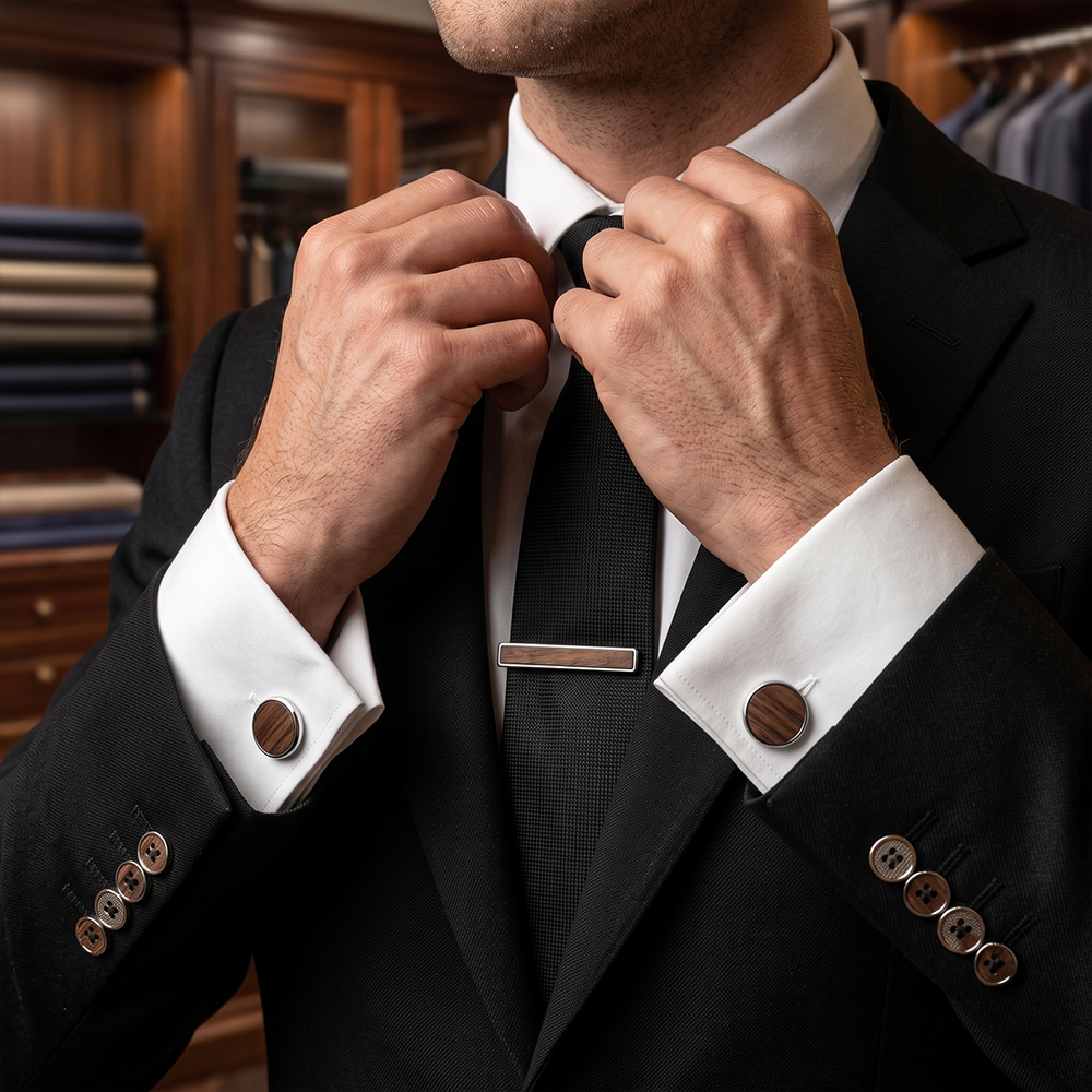 Cufflink & Tie Clip Set - 46