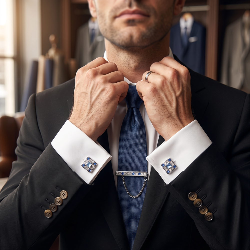 Cufflink & Tie Clip Set - 48