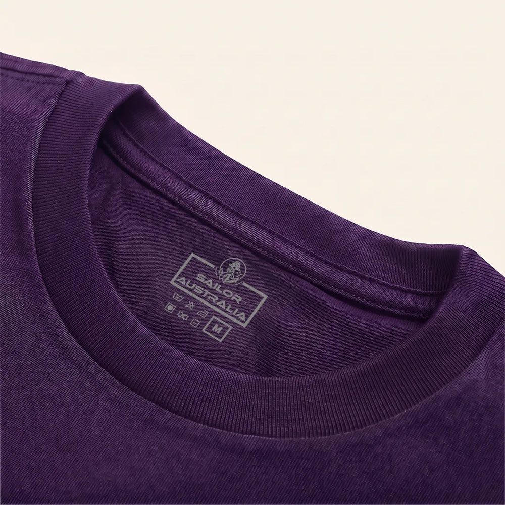 Men's Purple Crew Neck T-Shirt | Premium Cotton
