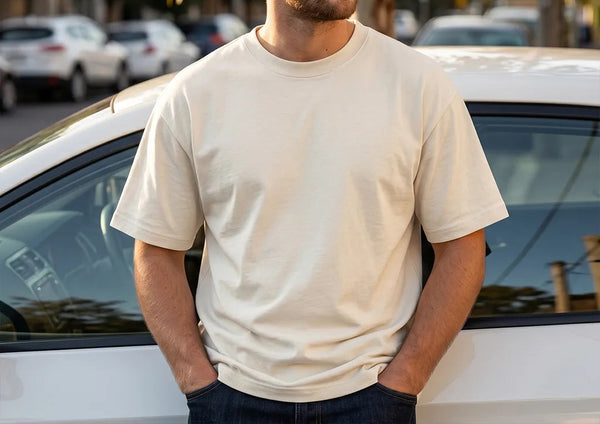 Men's Bone Heavyweight Drop Shoulder T-Shirt | 285 GSM
