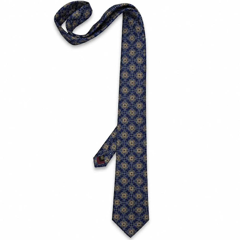 Navy Floral Medallion Necktie | Sailor Australia