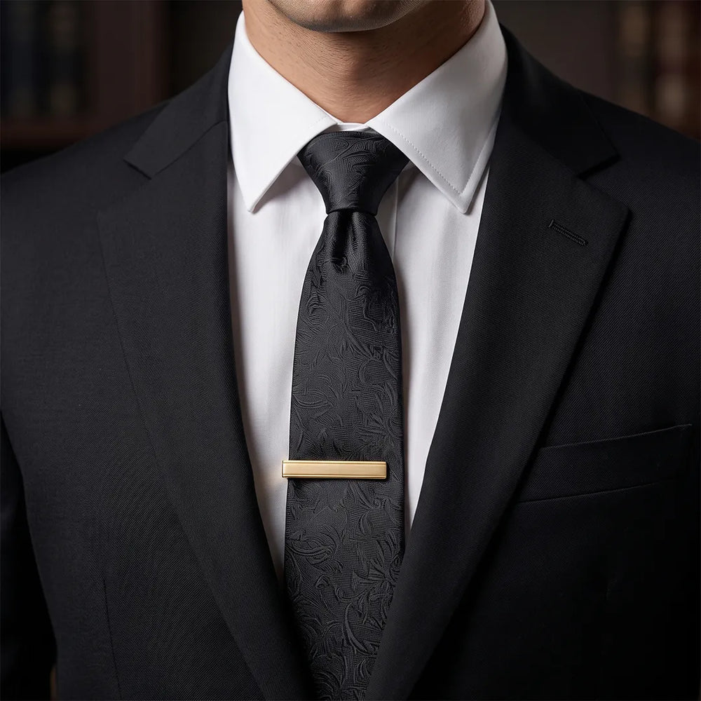 Men's Brushed Gold Cufflinks and Tie Clip Set with Gift Box | Sailor Australia