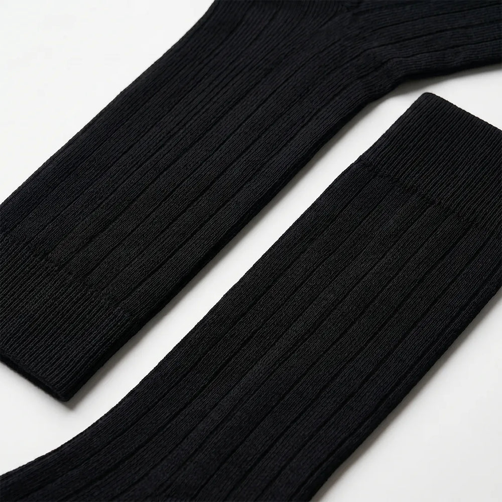 Men's Black Ribbed Socks | Formal & Daily Wear