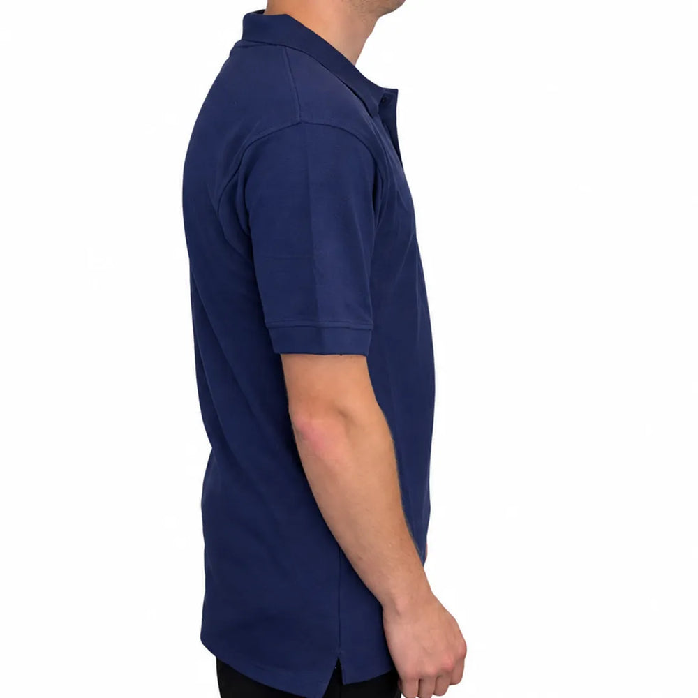 Men's Deep Blue Polo Shirt | 220 GSM Cotton Spandex