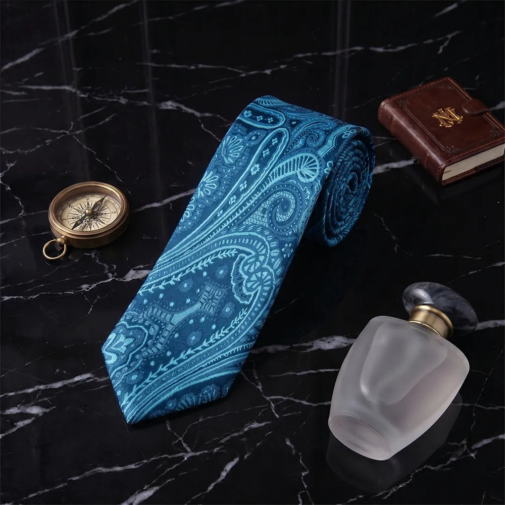 Teal Paisley Necktie | Sailor Australia