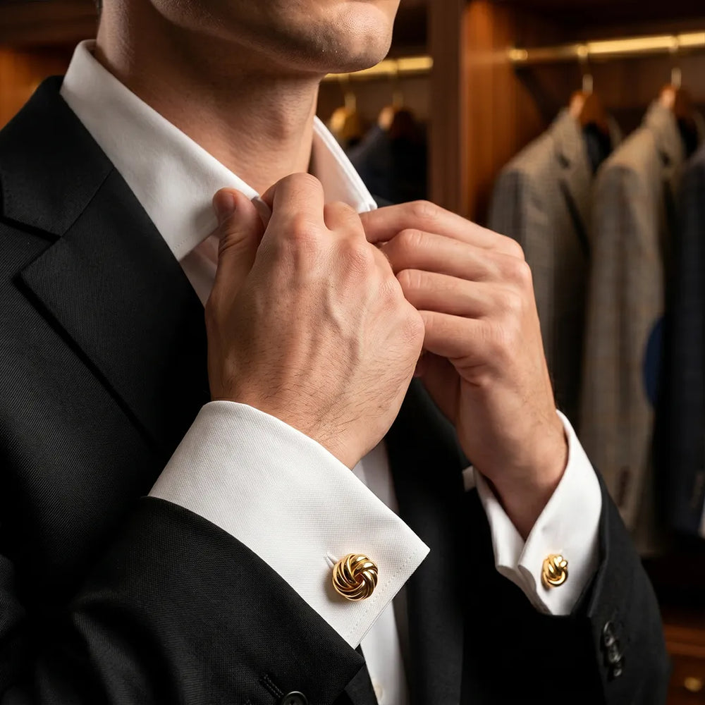 Gold Classic Woven Knot Cufflinks | Sailor Australia