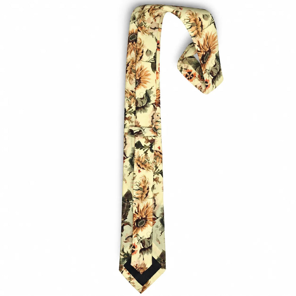 Vintage Sunflower Floral Silk Necktie | Sailor Australia