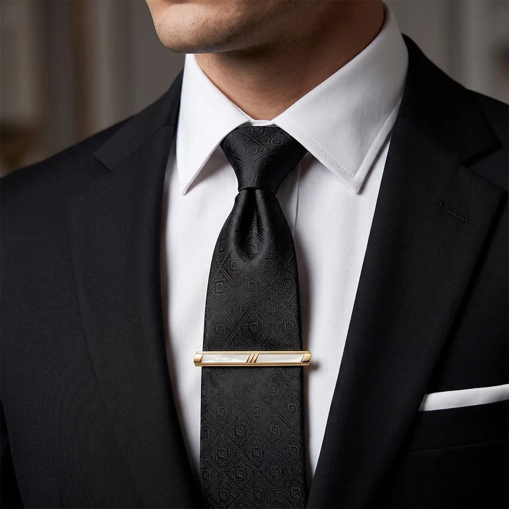 Men's Gold and White Enamel Tie Clip | Sailor Australia