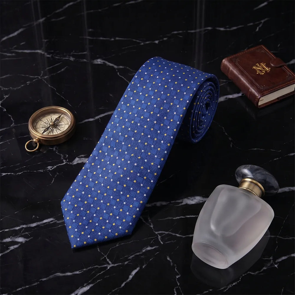 Royal Blue Geometric Dot Necktie | Sailor Australia